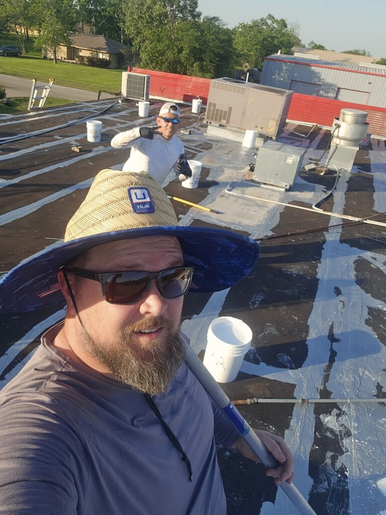 working on clients roof